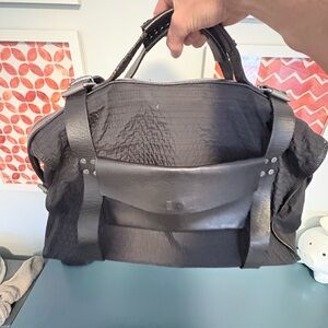 Diesel Black Textured Duffel Bag